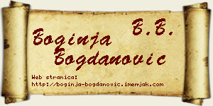 Boginja Bogdanović vizit kartica